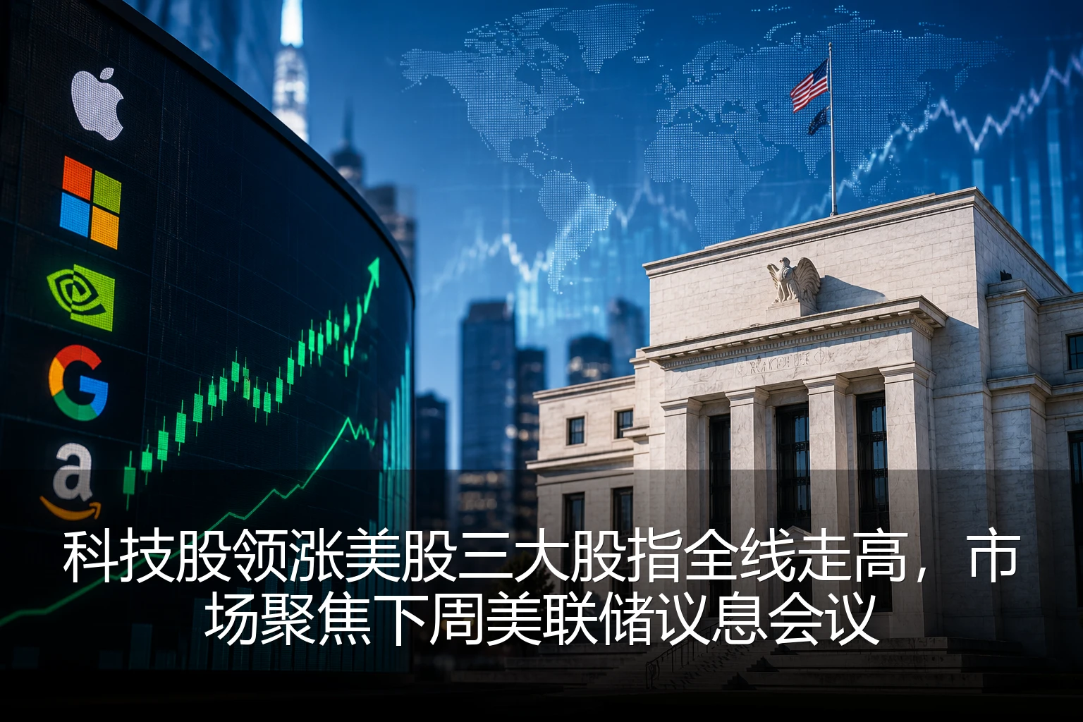 科技股领涨美股三大股指全线走高，市场聚焦下周美联储议息会议
