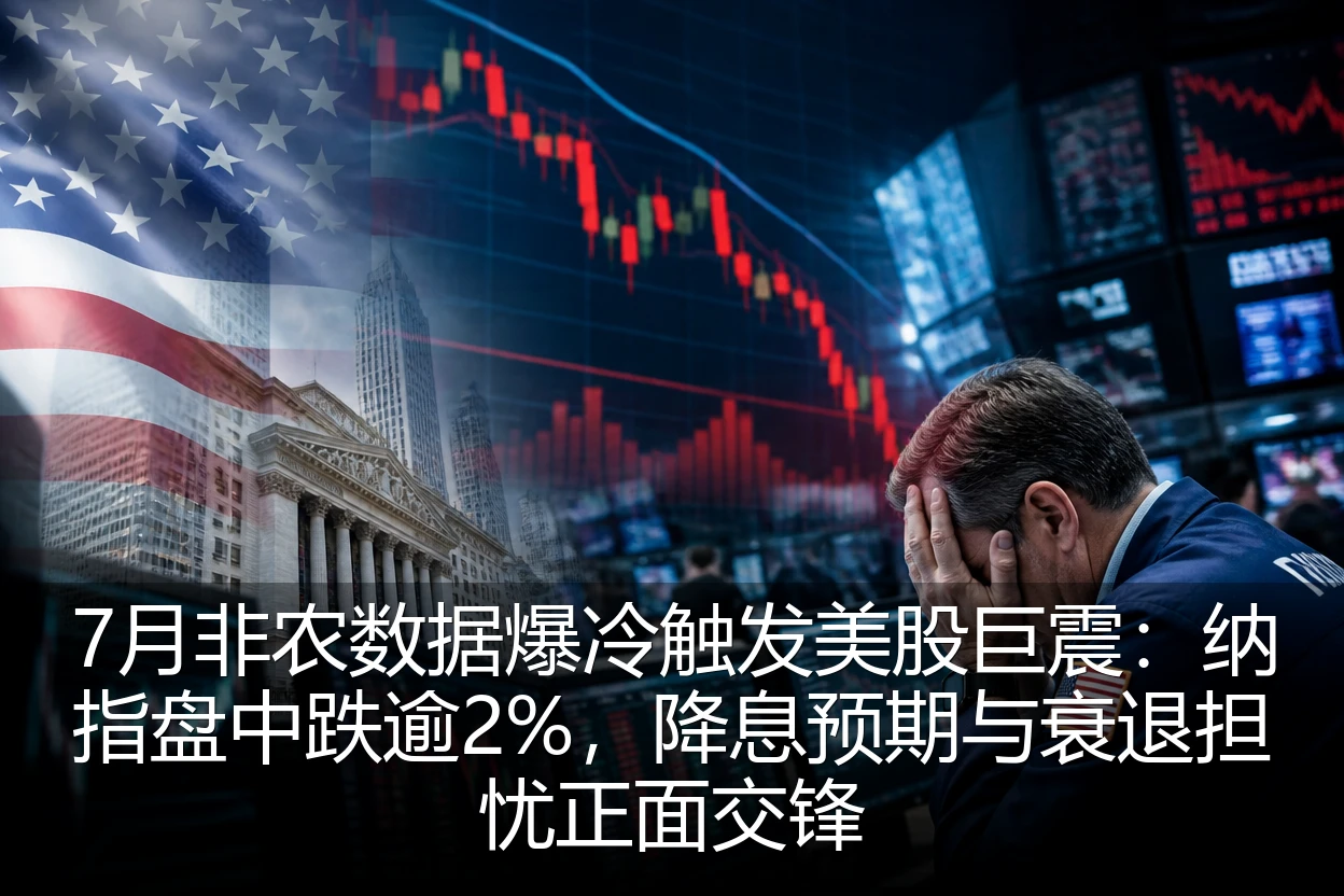 7月非农数据爆冷触发美股巨震：纳指盘中跌逾2%，降息预期与衰退担忧正面交锋