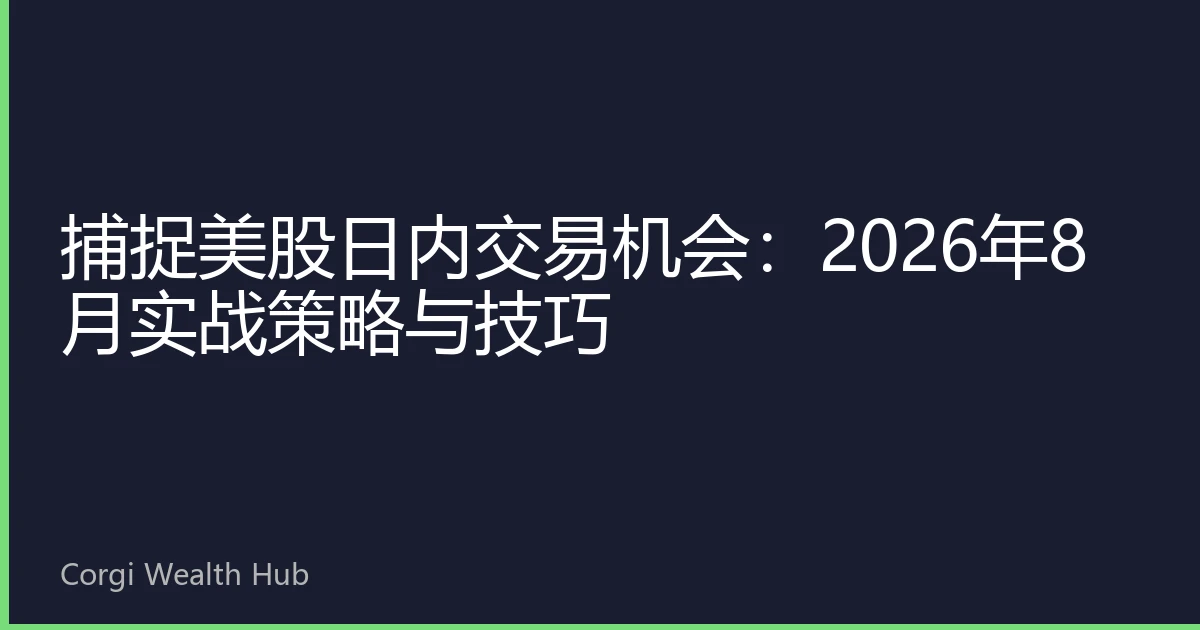 捕捉美股日内交易机会：2026年8月实战策略与技巧