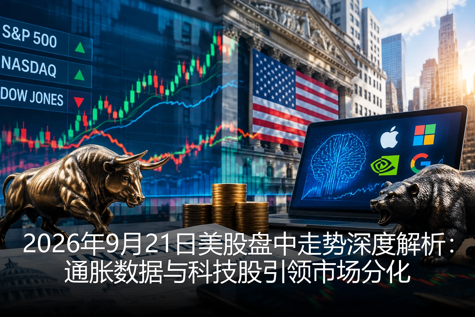2026年9月21日美股盘中走势深度解析：通胀数据与科技股引领市场分化