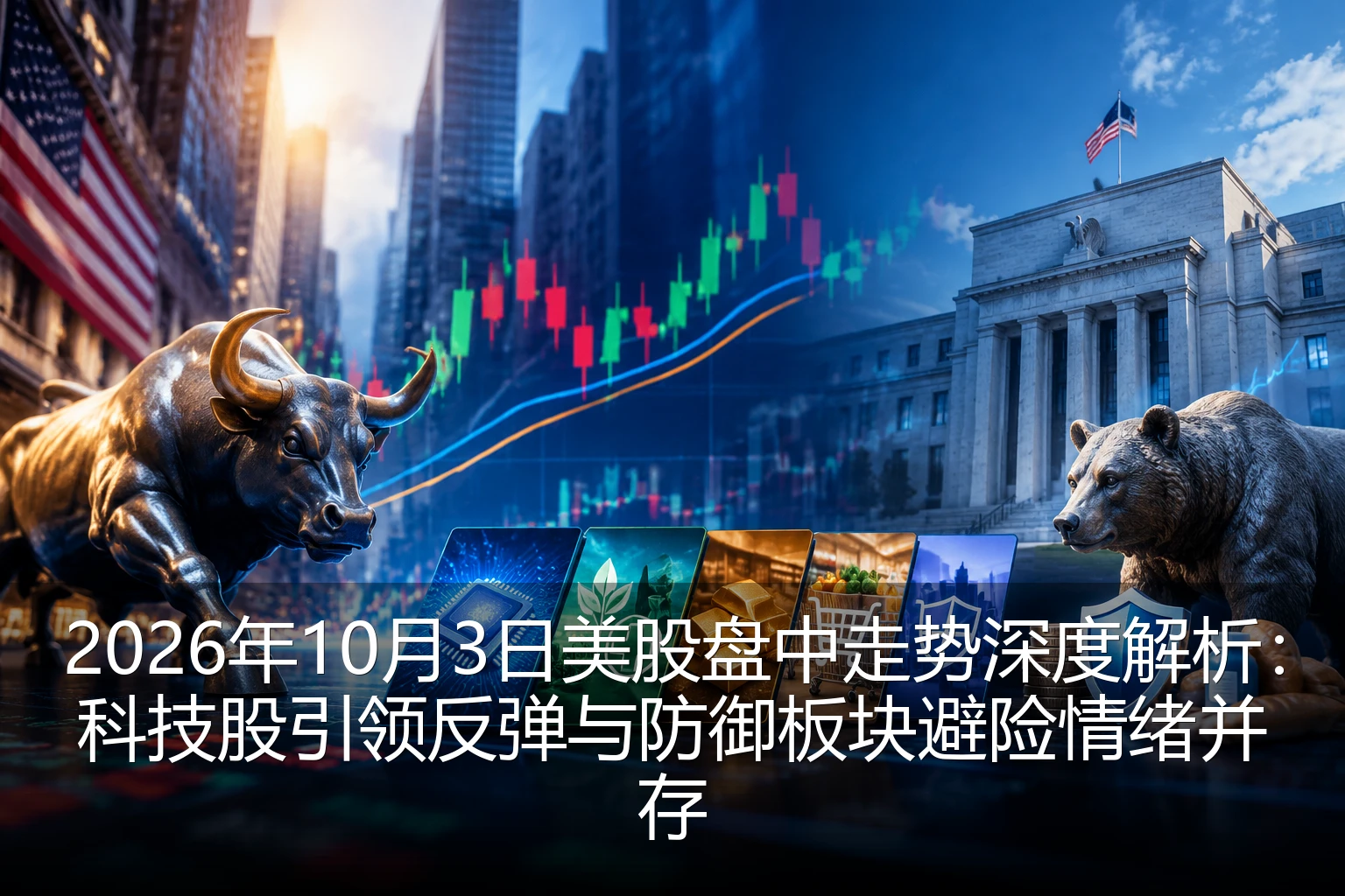 2026年10月3日美股盘中走势深度解析：科技股引领反弹与防御板块避险情绪并存