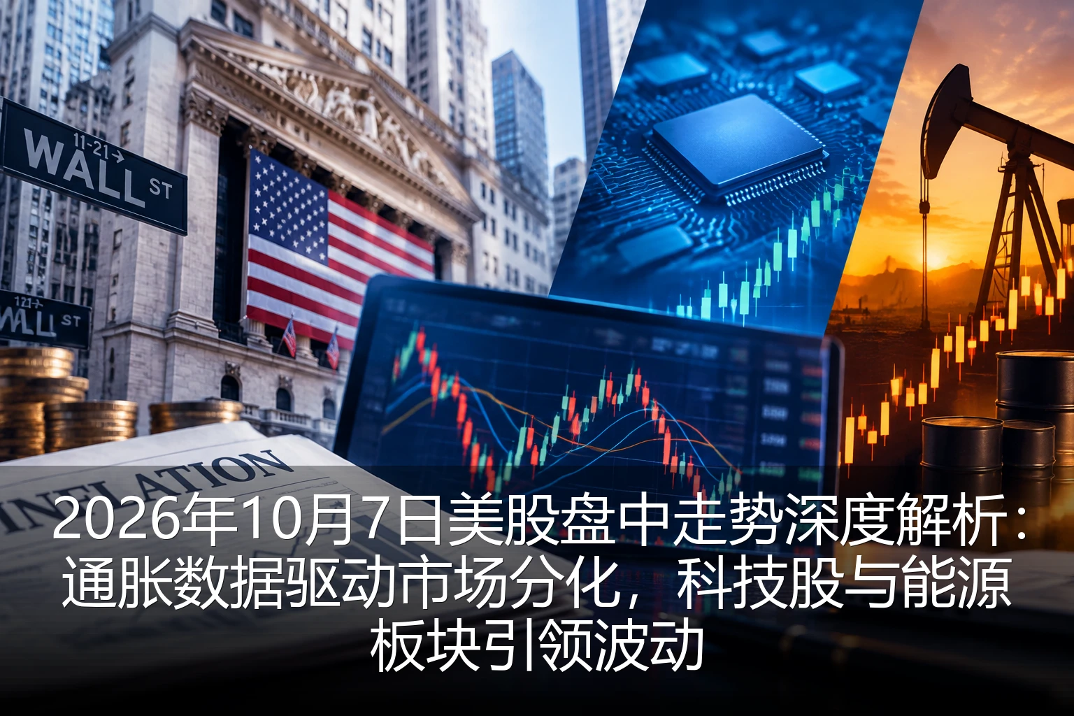 2026年10月7日美股盘中走势深度解析：通胀数据驱动市场分化，科技股与能源板块引领波动