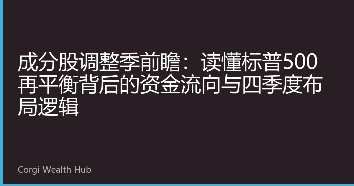 成分股调整季前瞻：读懂标普500再平衡背后的资金流向与四季度布局逻辑